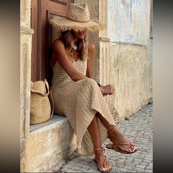 NWT Bohemian Boho Long Cardigan Sweater Dress - Picture 2 of 7